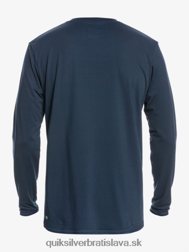 surfové tričko s pevným pruhom a dlhým rukávom upf 50 Quiksilver muži B80HXR1582 námornícke sako
