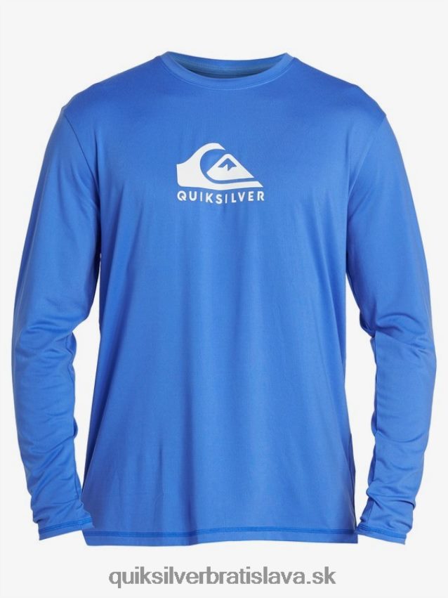 surfové tričko s pevným pruhom a dlhým rukávom upf 50 Quiksilver muži B80HXR1584 oslnivá modrá