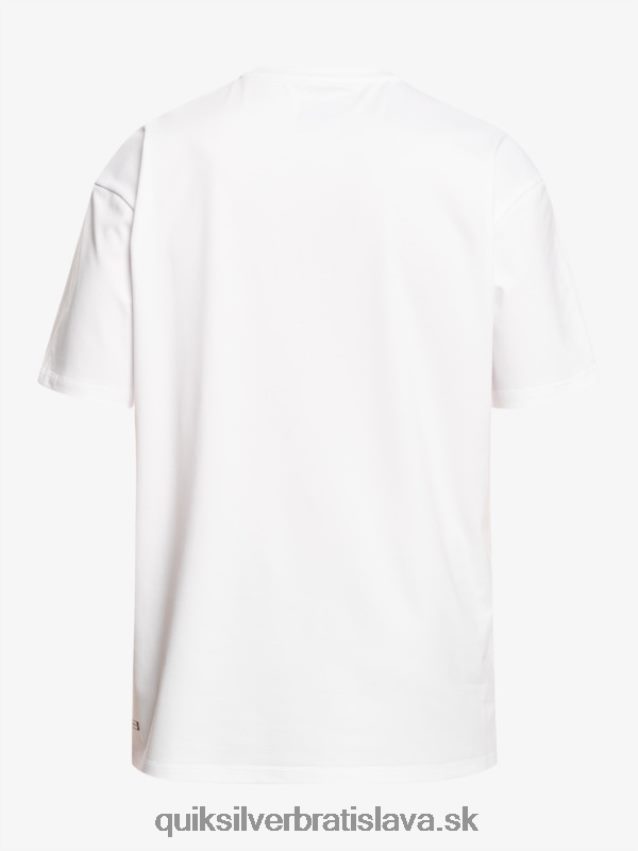 surfové tričko s pevným pruhom a krátkym rukávom upf 50 Quiksilver muži B80HXR881 biely