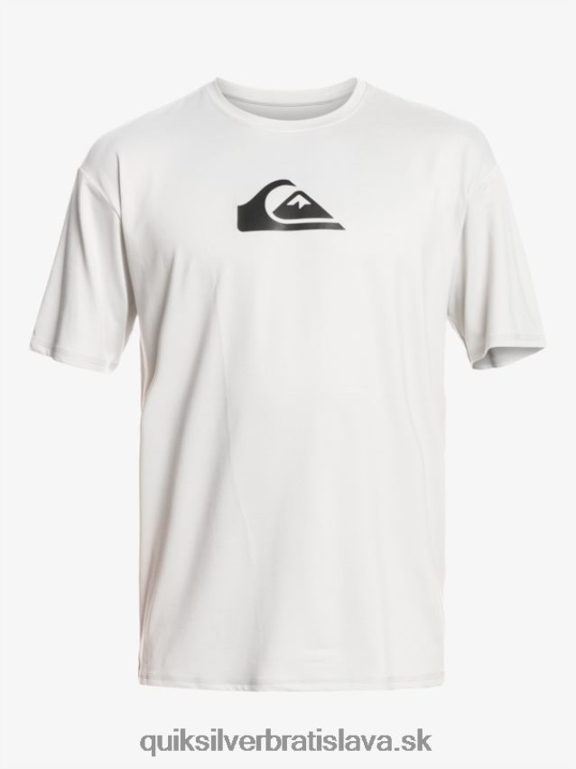 surfové tričko s pevným pruhom a krátkym rukávom upf 50 Quiksilver muži B80HXR884 šedo fialová
