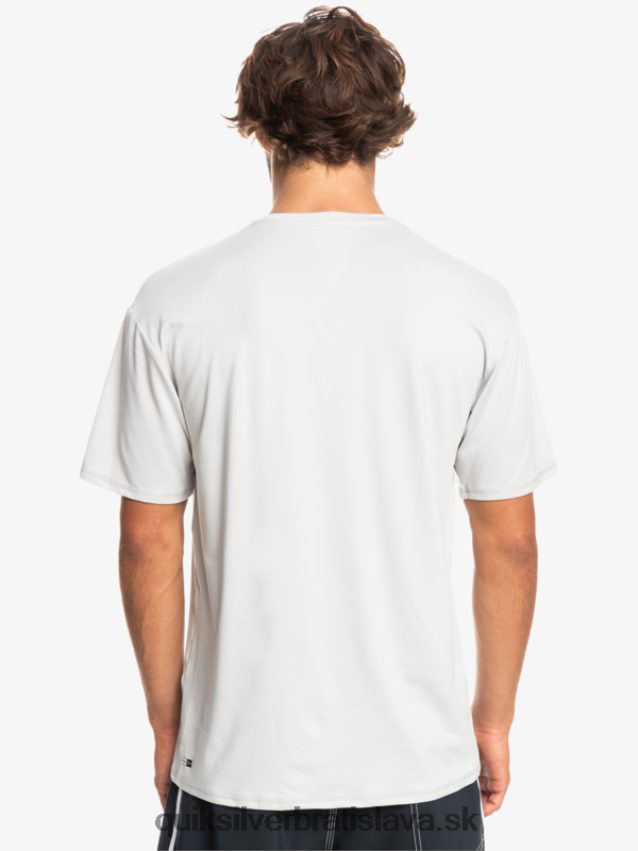 surfové tričko s pevným pruhom a krátkym rukávom upf 50 Quiksilver muži B80HXR884 šedo fialová