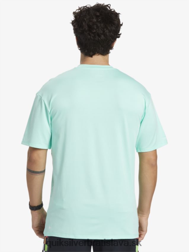 surfové tričko s pevným pruhom a krátkym rukávom upf 50 Quiksilver muži B80HXR886 plážové sklo