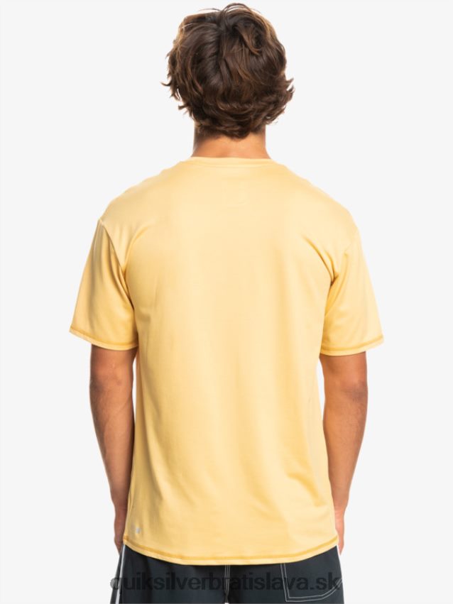 surfové tričko s pevným pruhom a krátkym rukávom upf 50 Quiksilver muži B80HXR887 pšenica