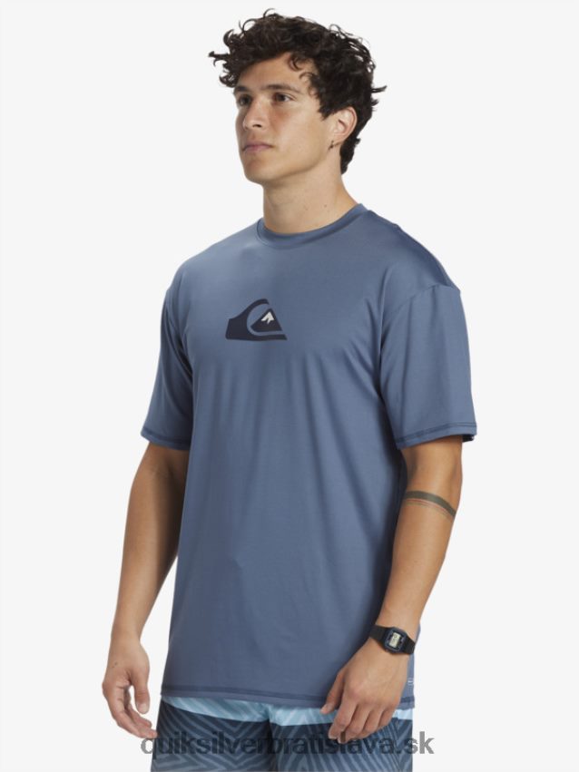 surfové tričko s pevným pruhom a krátkym rukávom upf 50 Quiksilver muži B80HXR888 Beringovo more