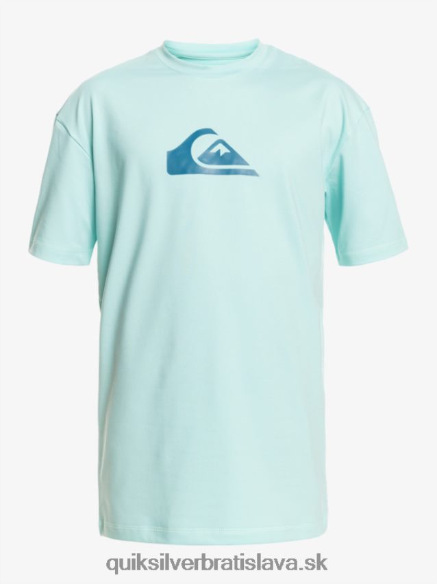 surfové tričko s pevným pruhom a krátkym rukávom upf 50 Quiksilver muži B80HXR889 anjelská modrá