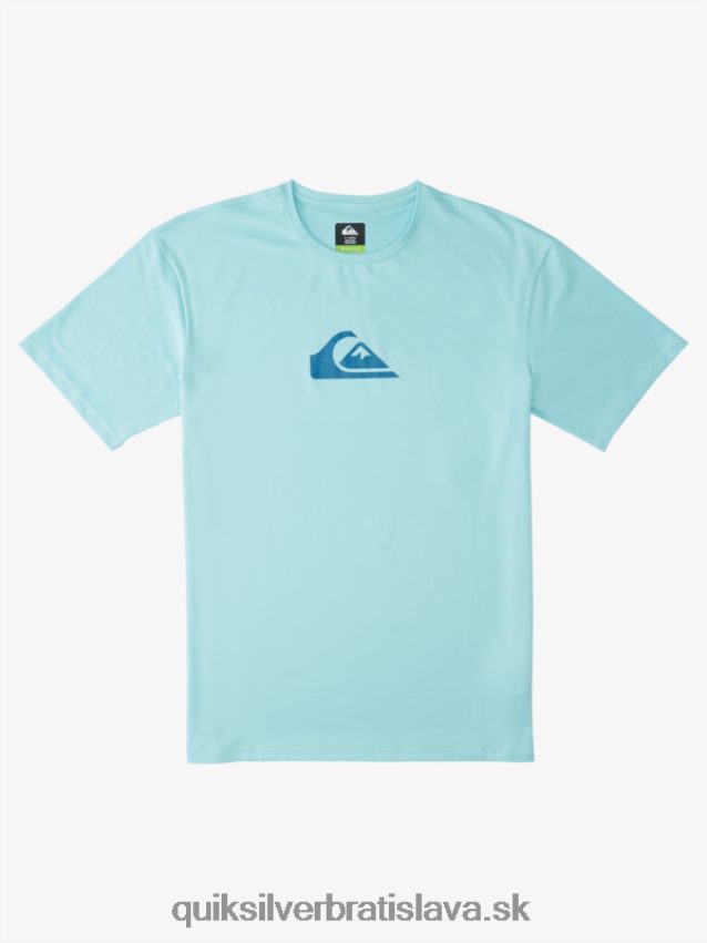 surfové tričko s pevným pruhom a krátkym rukávom upf 50 Quiksilver muži B80HXR889 anjelská modrá