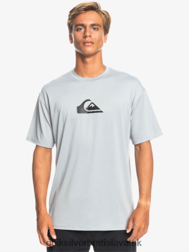 surfové tričko s pevným pruhom a krátkym rukávom upf 50 Quiksilver muži B80HXR890 fujavica
