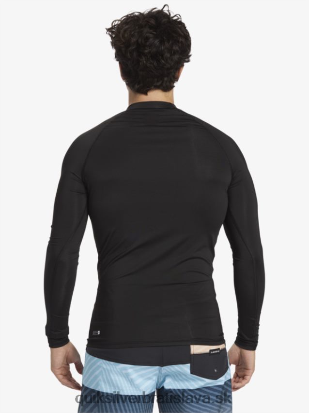 surfovacie tričko hawaii s dvojitým upf 50 dlhým rukávom Quiksilver muži B80HXR1105 čierna