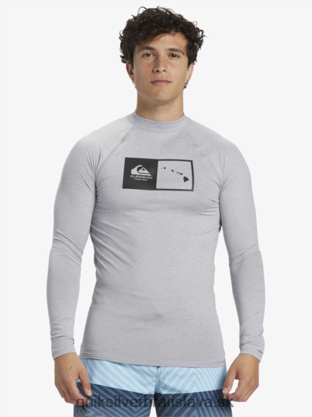 surfovacie tričko hawaii s dvojitým upf 50 dlhým rukávom Quiksilver muži B80HXR1106 vres so snehom