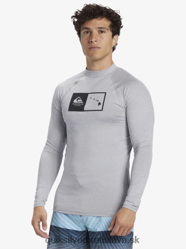 surfovacie tričko hawaii s dvojitým upf 50 dlhým rukávom Quiksilver muži B80HXR1106 vres so snehom