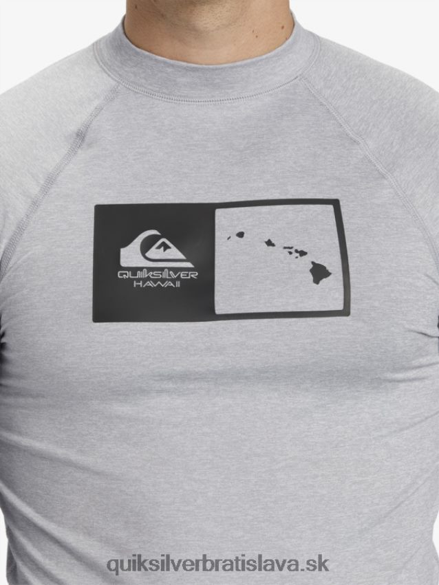 surfovacie tričko hawaii s dvojitým upf 50 dlhým rukávom Quiksilver muži B80HXR1106 vres so snehom