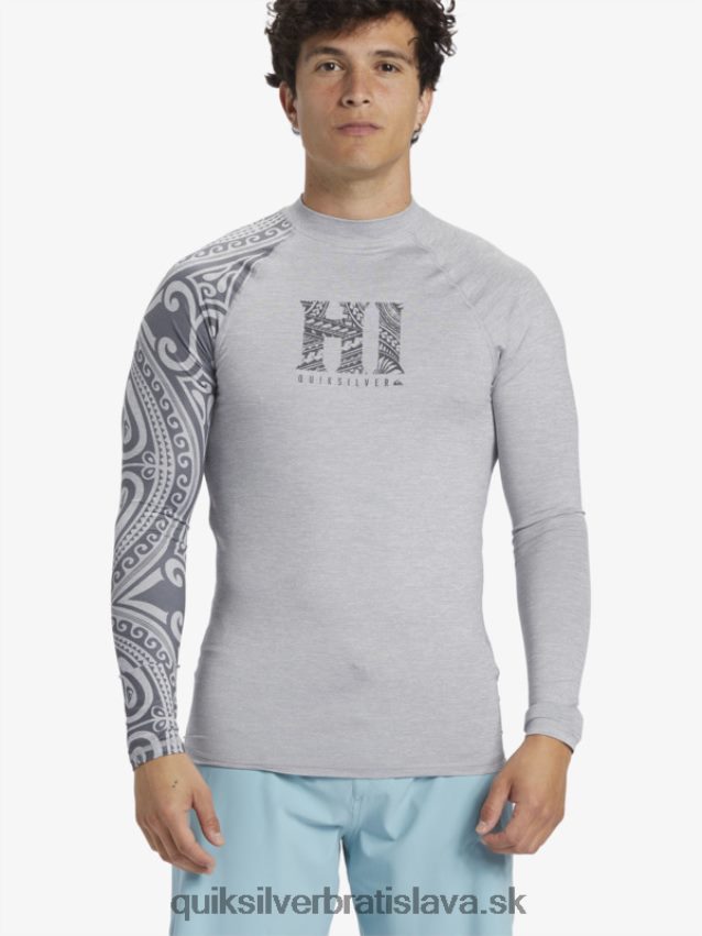 surfovacie tričko s dlhým rukávom, hawaii big island upf 50 Quiksilver muži B80HXR922 vres so snehom