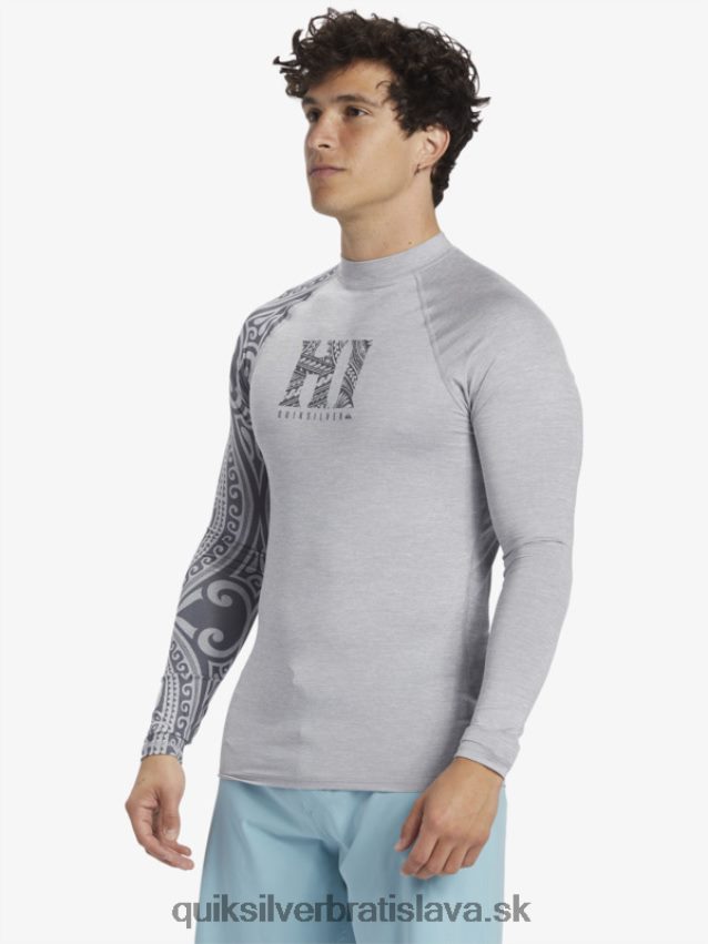 surfovacie tričko s dlhým rukávom, hawaii big island upf 50 Quiksilver muži B80HXR922 vres so snehom