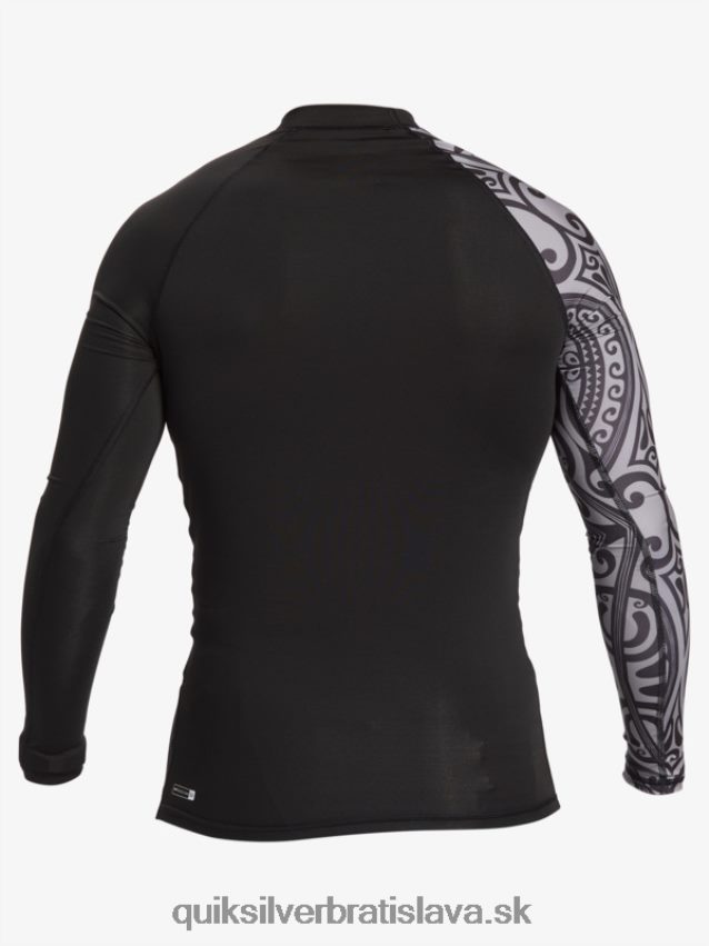 surfovacie tričko s dlhým rukávom, hawaii big island upf 50 Quiksilver muži B80HXR923 čierna