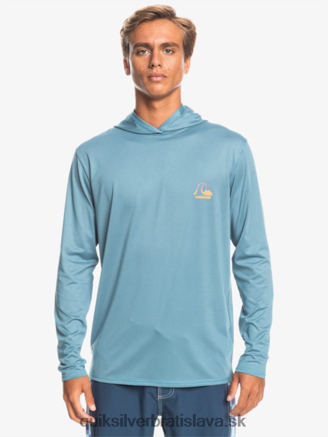 surfovacie tričko s kapucňou a dlhým rukávom upf 50 Quiksilver muži B80HXR1834 provinčný modrý vres