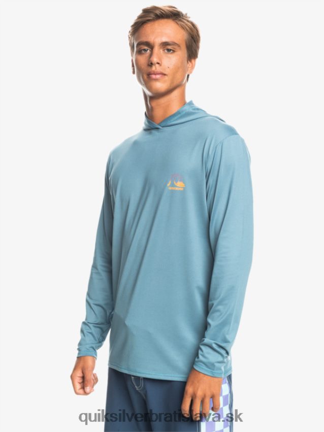 surfovacie tričko s kapucňou a dlhým rukávom upf 50 Quiksilver muži B80HXR1834 provinčný modrý vres