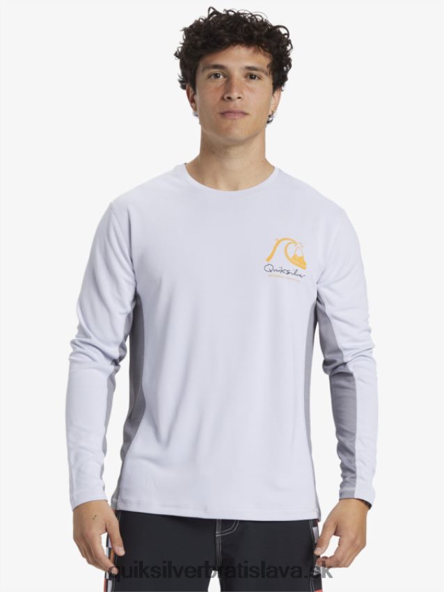 vodácke tričko z bambusu 2 upf 50 s dlhým rukávom Quiksilver muži B80HXR260 biely
