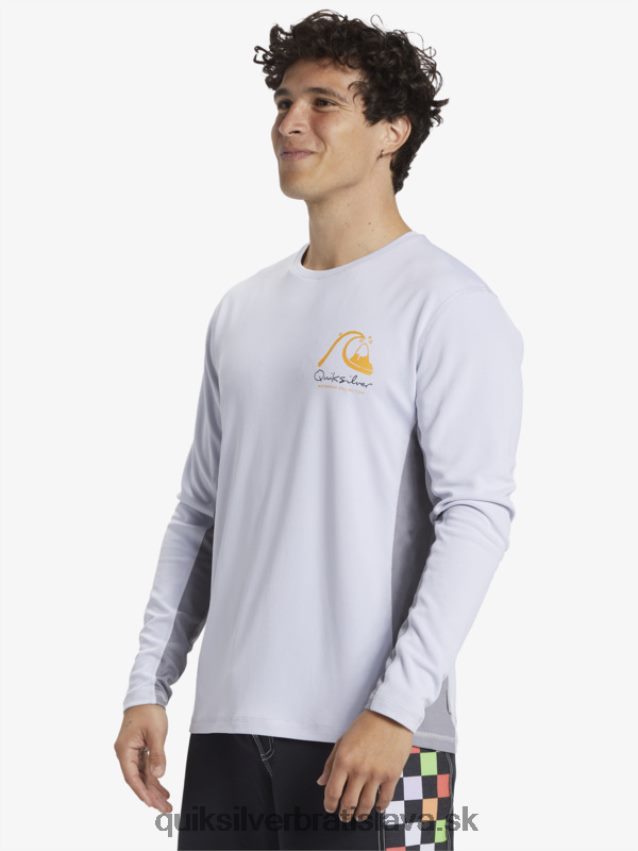 vodácke tričko z bambusu 2 upf 50 s dlhým rukávom Quiksilver muži B80HXR260 biely