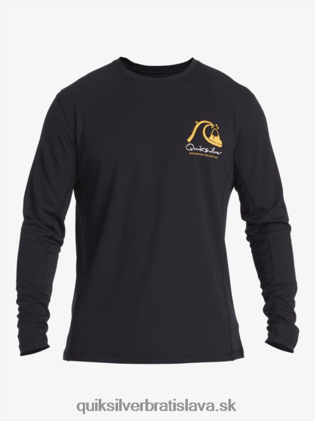 vodácke tričko z bambusu 2 upf 50 s dlhým rukávom Quiksilver muži B80HXR261 čierna