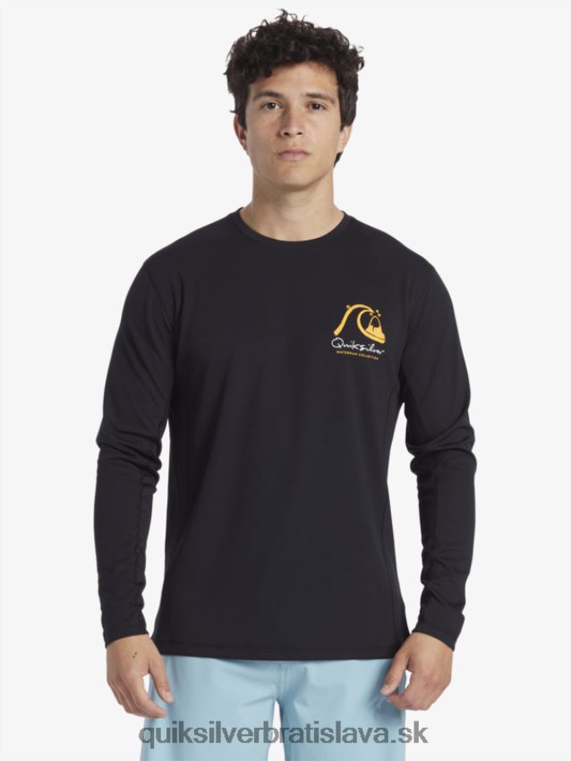 vodácke tričko z bambusu 2 upf 50 s dlhým rukávom Quiksilver muži B80HXR261 čierna