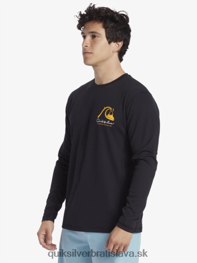 vodácke tričko z bambusu 2 upf 50 s dlhým rukávom Quiksilver muži B80HXR261 čierna