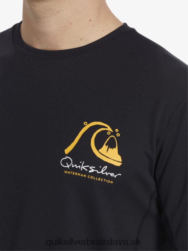 vodácke tričko z bambusu 2 upf 50 s dlhým rukávom Quiksilver muži B80HXR261 čierna