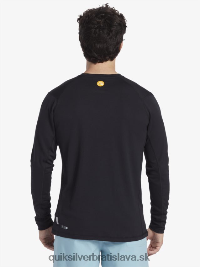 vodácke tričko z bambusu 2 upf 50 s dlhým rukávom Quiksilver muži B80HXR261 čierna
