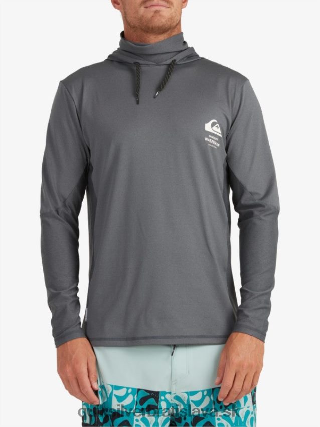 vodník rybár s kapucňou dlhý rukáv upf 50 surfové tričko Quiksilver muži B80HXR1848 tmavý tieň