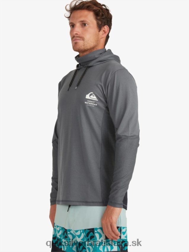 vodník rybár s kapucňou dlhý rukáv upf 50 surfové tričko Quiksilver muži B80HXR1848 tmavý tieň