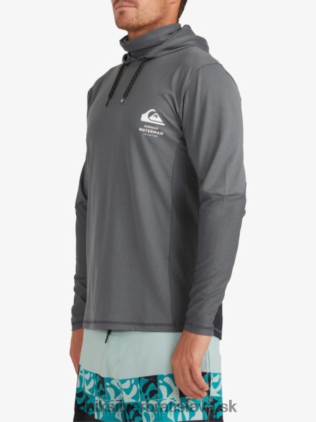 vodník rybár s kapucňou dlhý rukáv upf 50 surfové tričko Quiksilver muži B80HXR1848 tmavý tieň