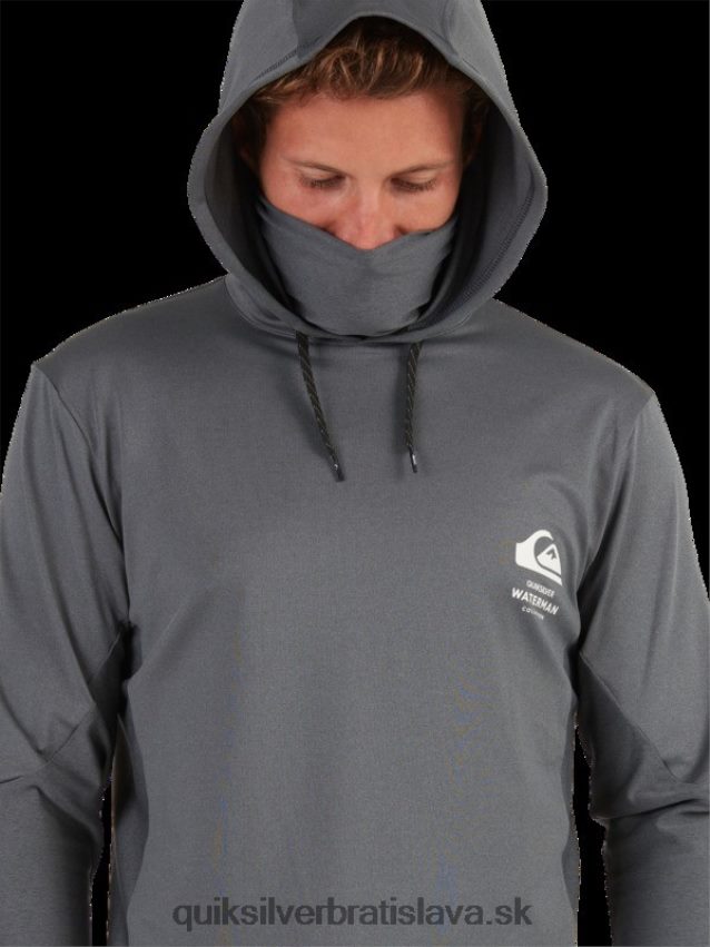 vodník rybár s kapucňou dlhý rukáv upf 50 surfové tričko Quiksilver muži B80HXR1848 tmavý tieň