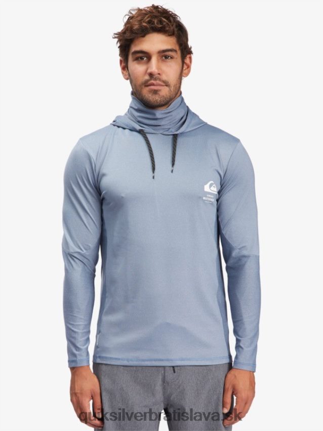 vodník rybár s kapucňou dlhý rukáv upf 50 surfové tričko Quiksilver muži B80HXR1849 práporčík modrý