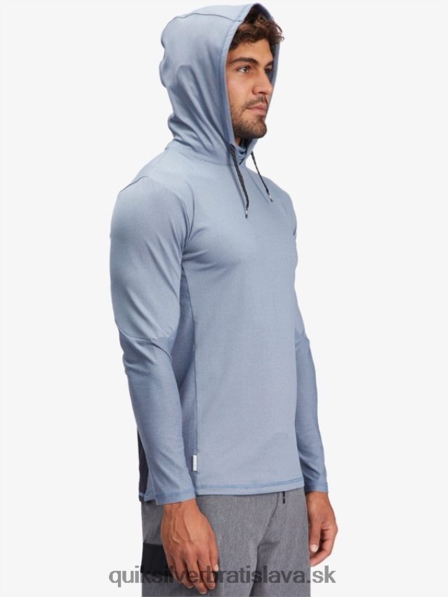 vodník rybár s kapucňou dlhý rukáv upf 50 surfové tričko Quiksilver muži B80HXR1849 práporčík modrý