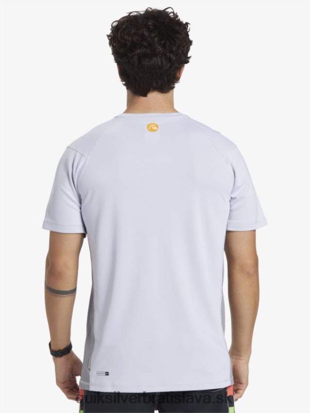 waterman bambus check 2 upf 50 krátky rukáv surfové tričko Quiksilver muži B80HXR273 biely