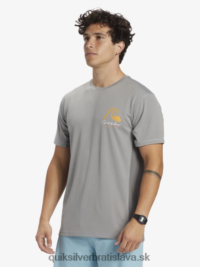 waterman bambus check 2 upf 50 krátky rukáv surfové tričko Quiksilver muži B80HXR274 žraločej kože