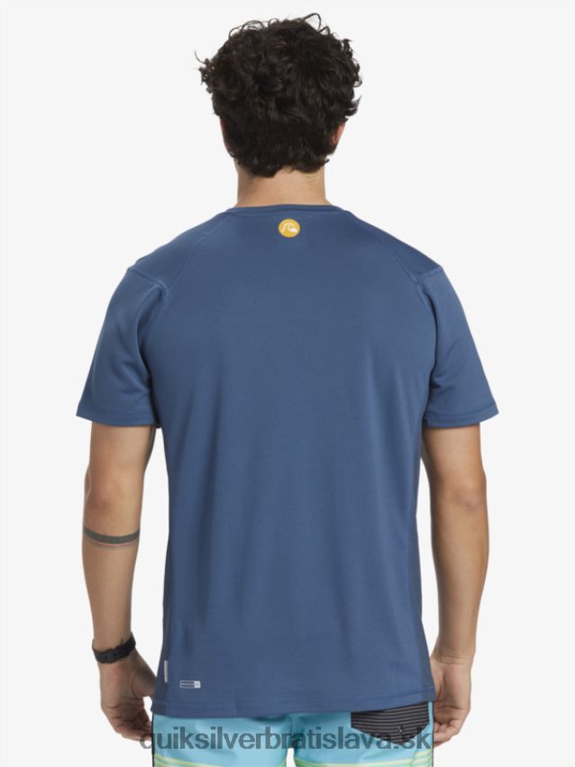 waterman bambus check 2 upf 50 krátky rukáv surfové tričko Quiksilver muži B80HXR275 práporčík modrý