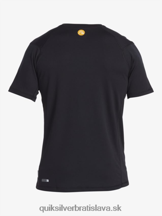 waterman bambus check 2 upf 50 krátky rukáv surfové tričko Quiksilver muži B80HXR276 čierna
