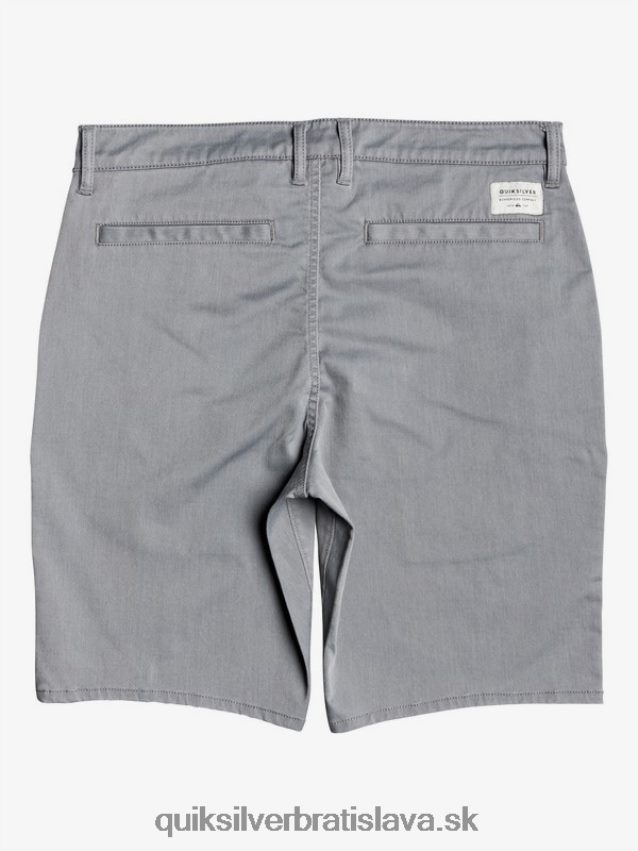 20 chino vreckové šortky na každodenné nosenie Quiksilver muži B80HXR1312 svetlosivý vres