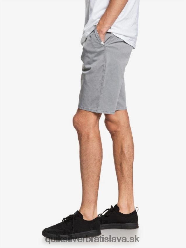20 chino vreckové šortky na každodenné nosenie Quiksilver muži B80HXR1312 svetlosivý vres