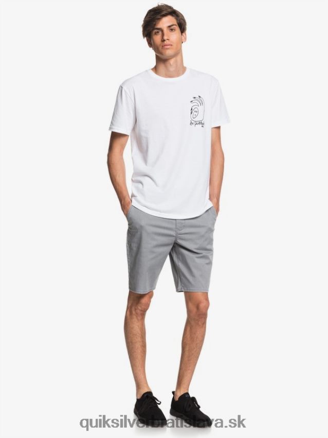 20 chino vreckové šortky na každodenné nosenie Quiksilver muži B80HXR1312 svetlosivý vres