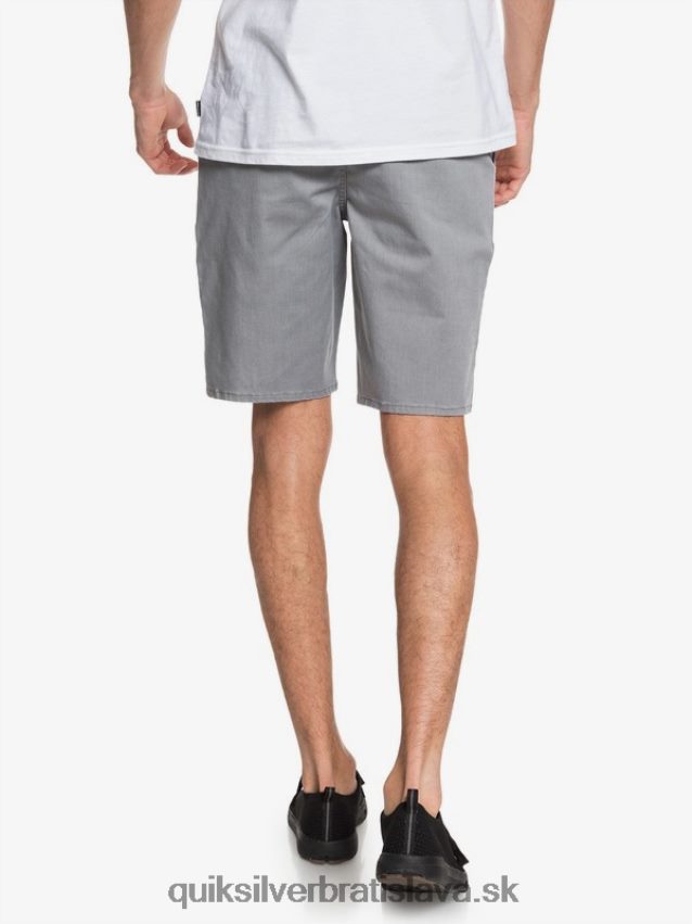 20 chino vreckové šortky na každodenné nosenie Quiksilver muži B80HXR1312 svetlosivý vres
