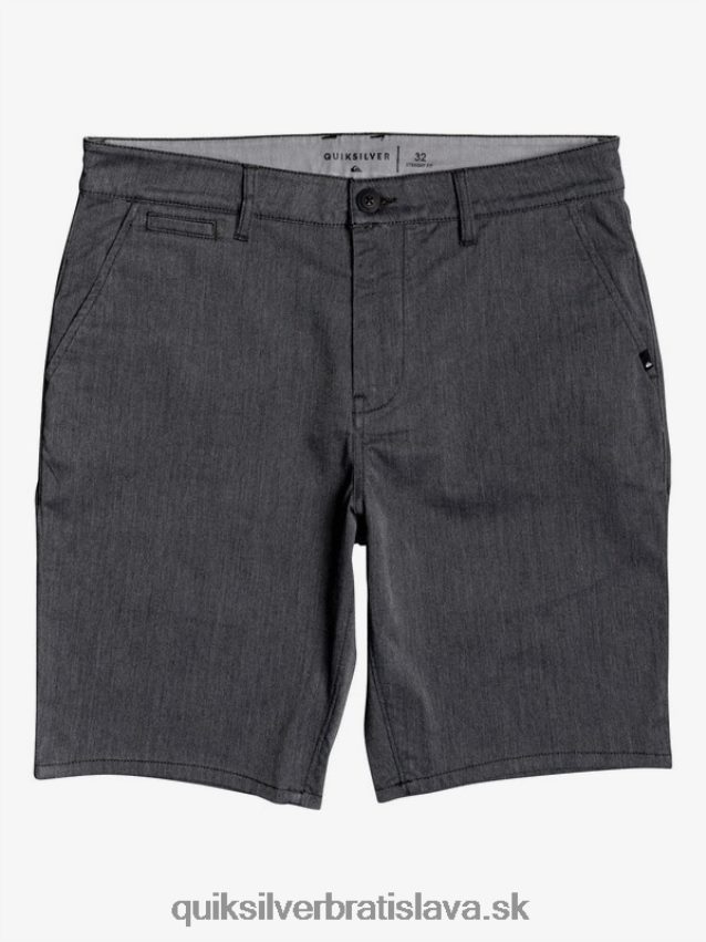 20 chino vreckové šortky na každodenné nosenie Quiksilver muži B80HXR1313 tmavosivý vres