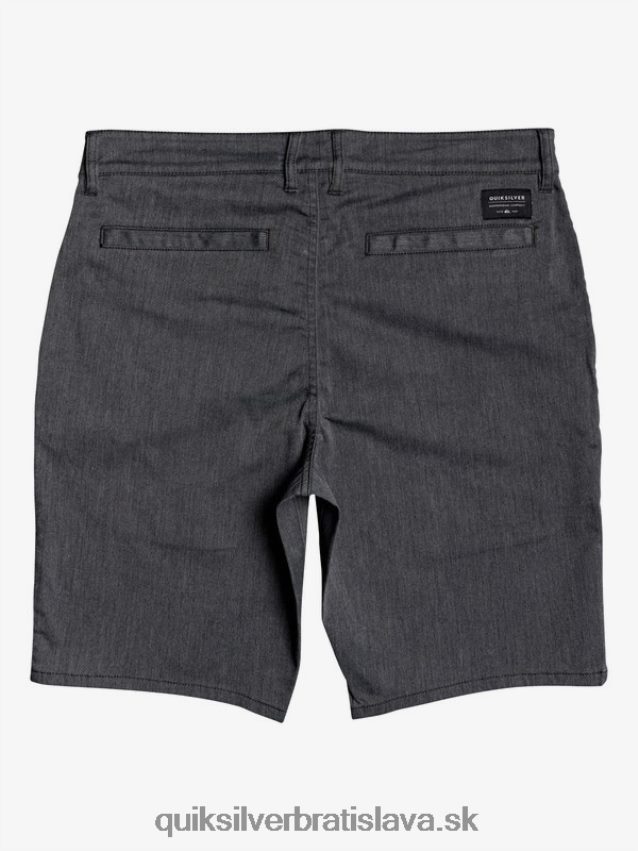 20 chino vreckové šortky na každodenné nosenie Quiksilver muži B80HXR1313 tmavosivý vres