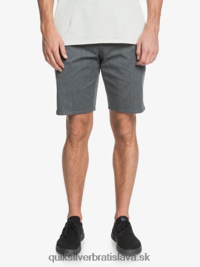 20 chino vreckové šortky na každodenné nosenie Quiksilver muži B80HXR1313 tmavosivý vres