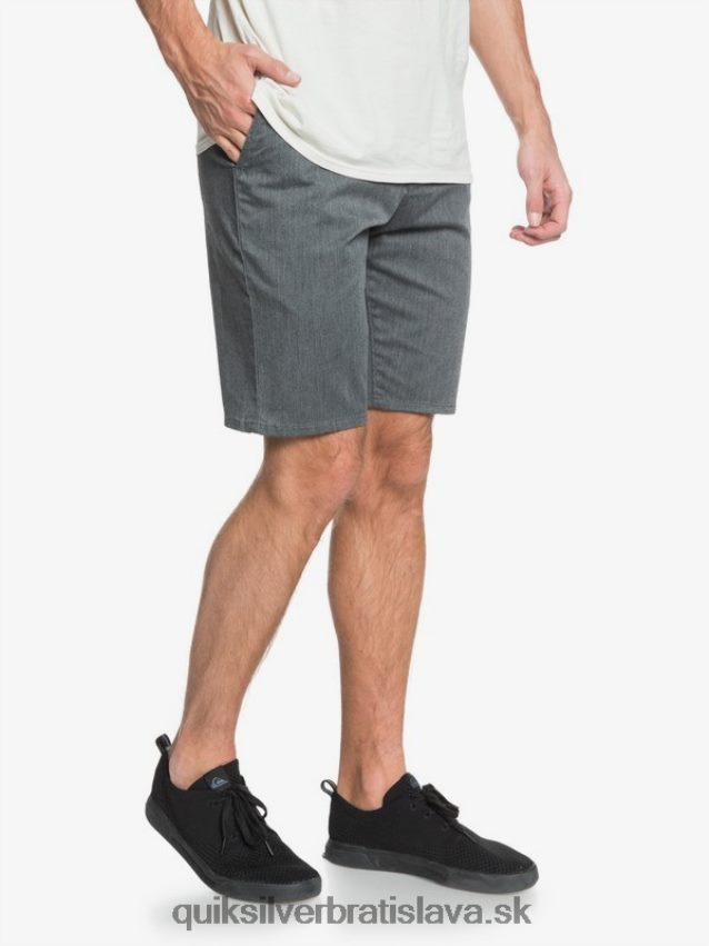 20 chino vreckové šortky na každodenné nosenie Quiksilver muži B80HXR1313 tmavosivý vres