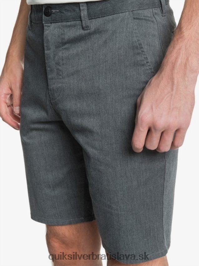 20 chino vreckové šortky na každodenné nosenie Quiksilver muži B80HXR1313 tmavosivý vres