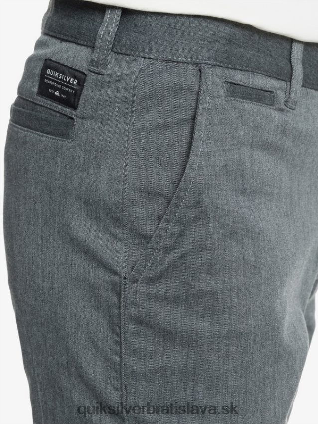 20 chino vreckové šortky na každodenné nosenie Quiksilver muži B80HXR1313 tmavosivý vres