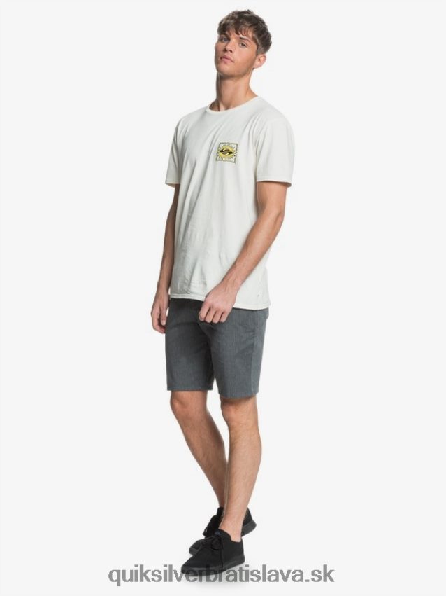 20 chino vreckové šortky na každodenné nosenie Quiksilver muži B80HXR1313 tmavosivý vres