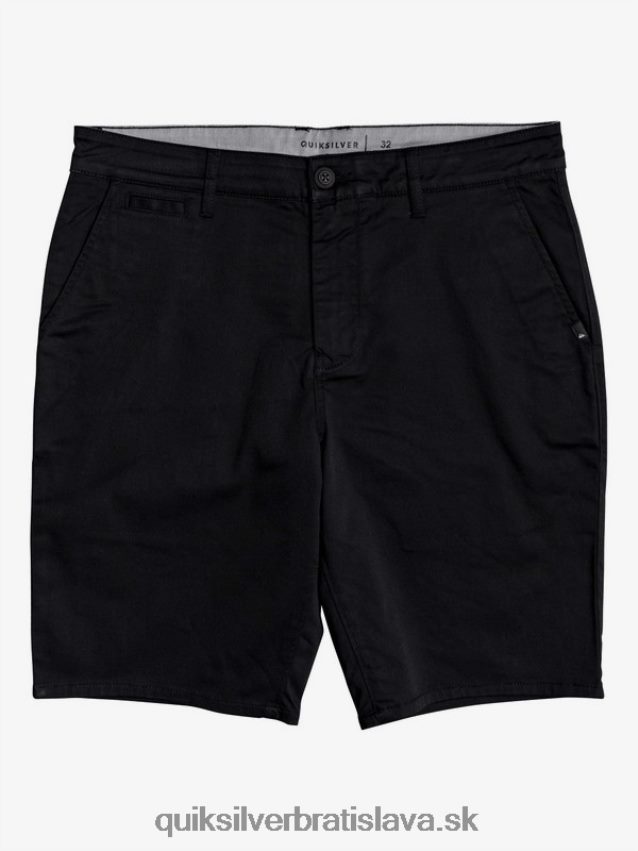 20 chino vreckové šortky na každodenné nosenie Quiksilver muži B80HXR1314 čierna