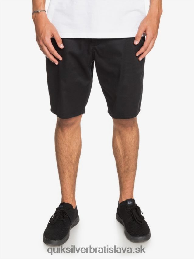 20 chino vreckové šortky na každodenné nosenie Quiksilver muži B80HXR1314 čierna